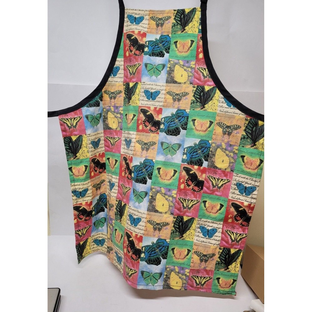 Butterflies Bib Apron knee length By The Toy Works Made In USA